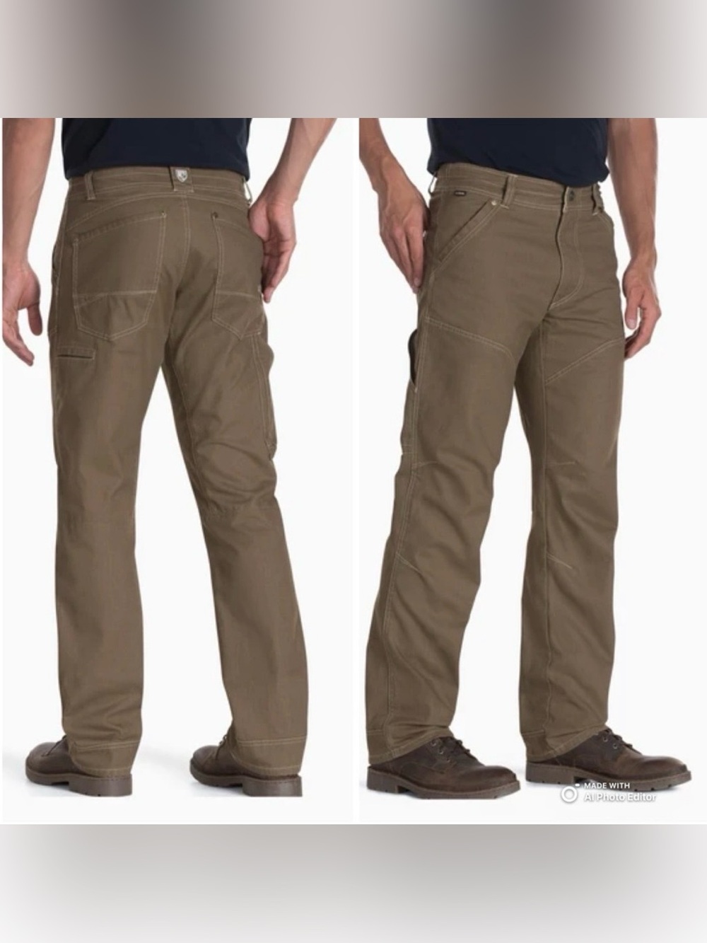 Kuhl the Lawless Brown Work Pants Canvas Pants Men’s Size 36x30 READ